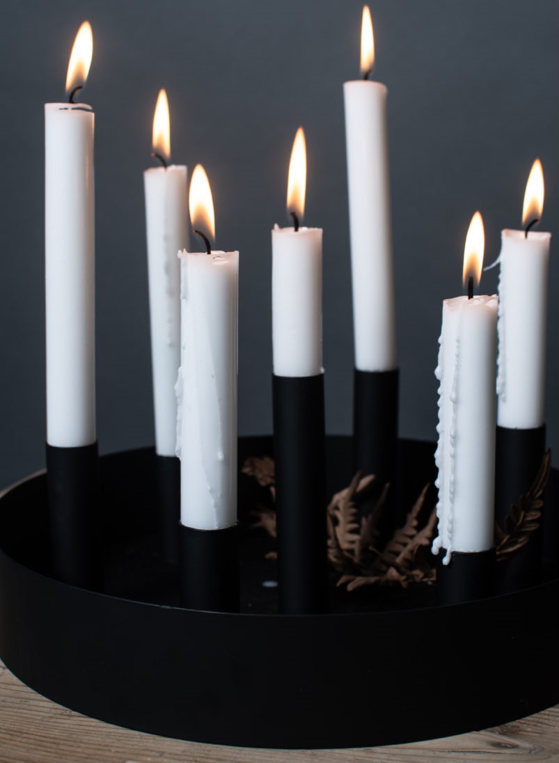 Sund - Candle tray - Candlestick - Candle holder - Black - Metal - 5