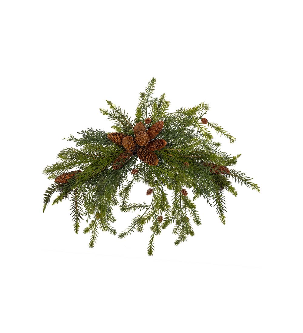Decoration with fir/pine cones - 60x45 cm - 2