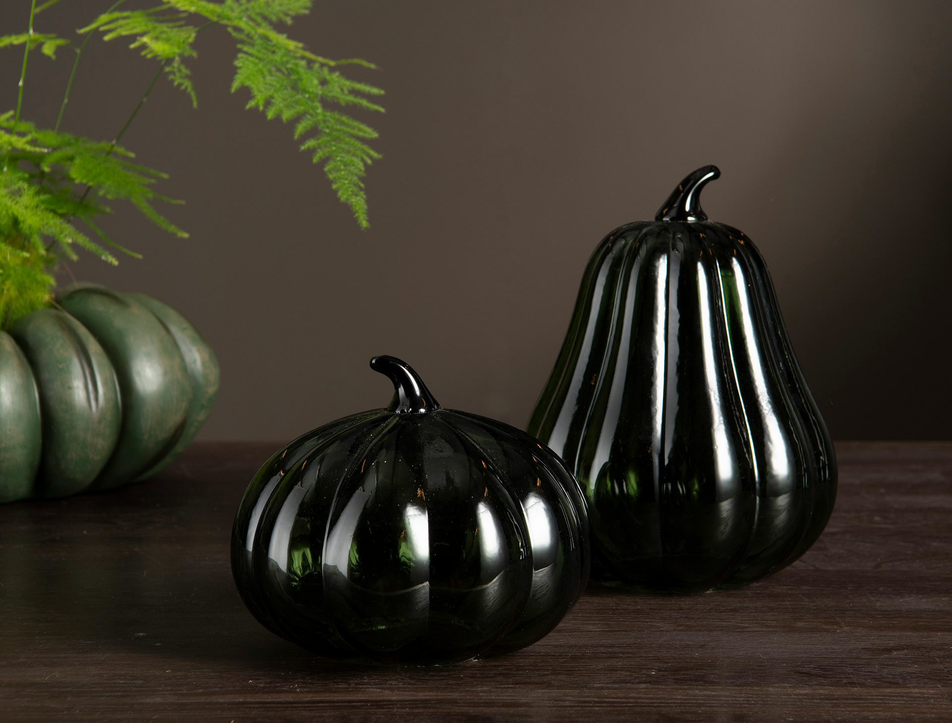 Pumpkin Glass Oblong Green - 15x20 cm - 5