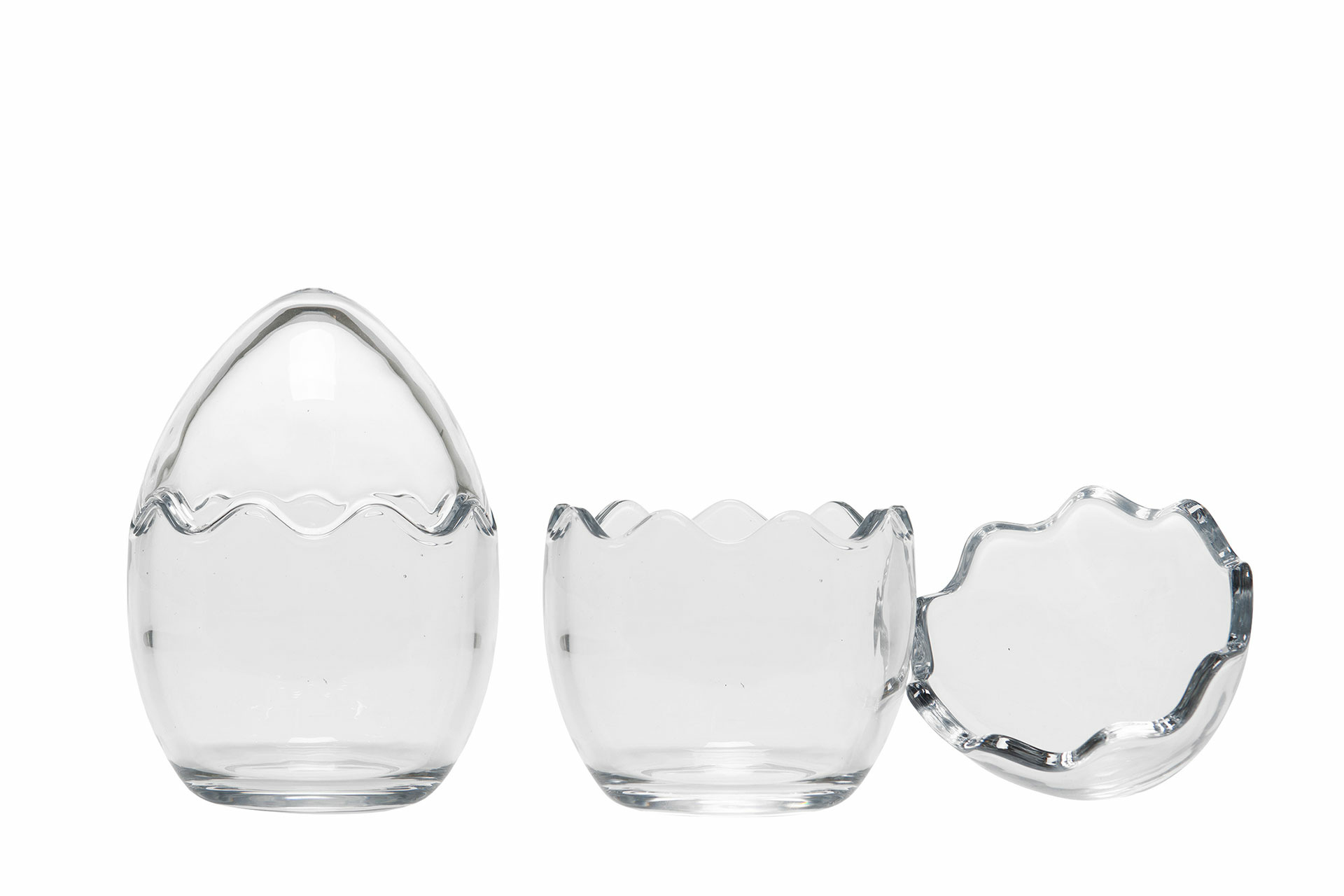 Äggskål - Påskägg - Ägg - Glas Candy Ø10x13 cm - 2