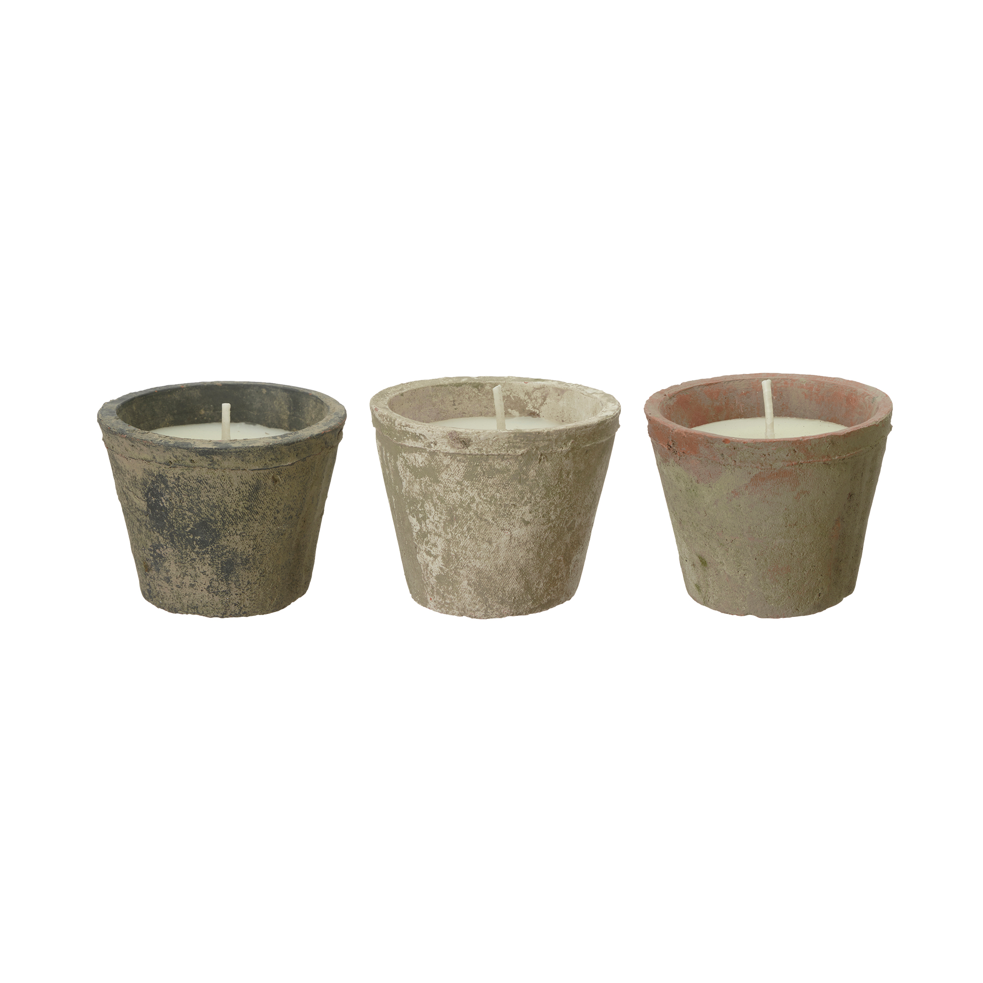 Ljus - Stearinljus - Terrakotta - Mix  - 6