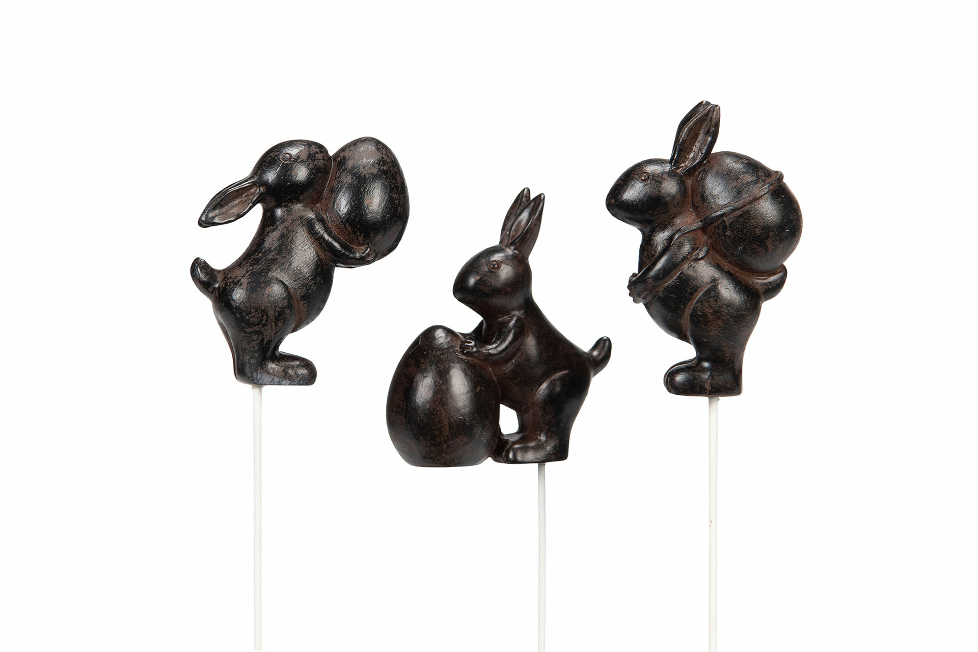 Rabbit Trio Stick Brown Poly 4x2x5 cm - 3-pack - 4