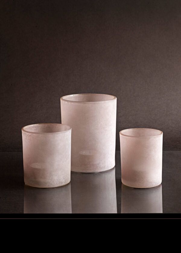 Lantern - Candle holder - Frost - Nude/Beige - 3-pack - 2