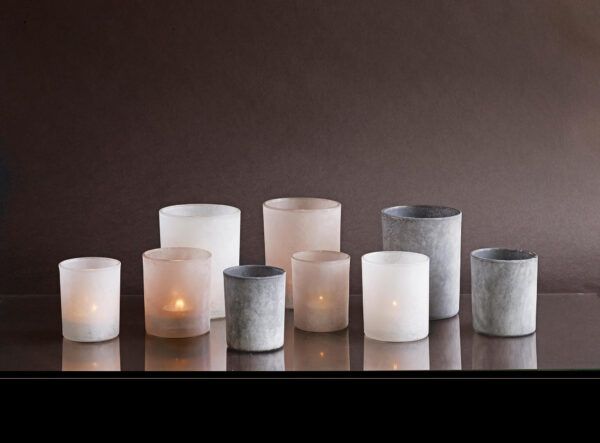 Lantern - Candle holder - Frost - Nude/Beige - 3-pack - 4