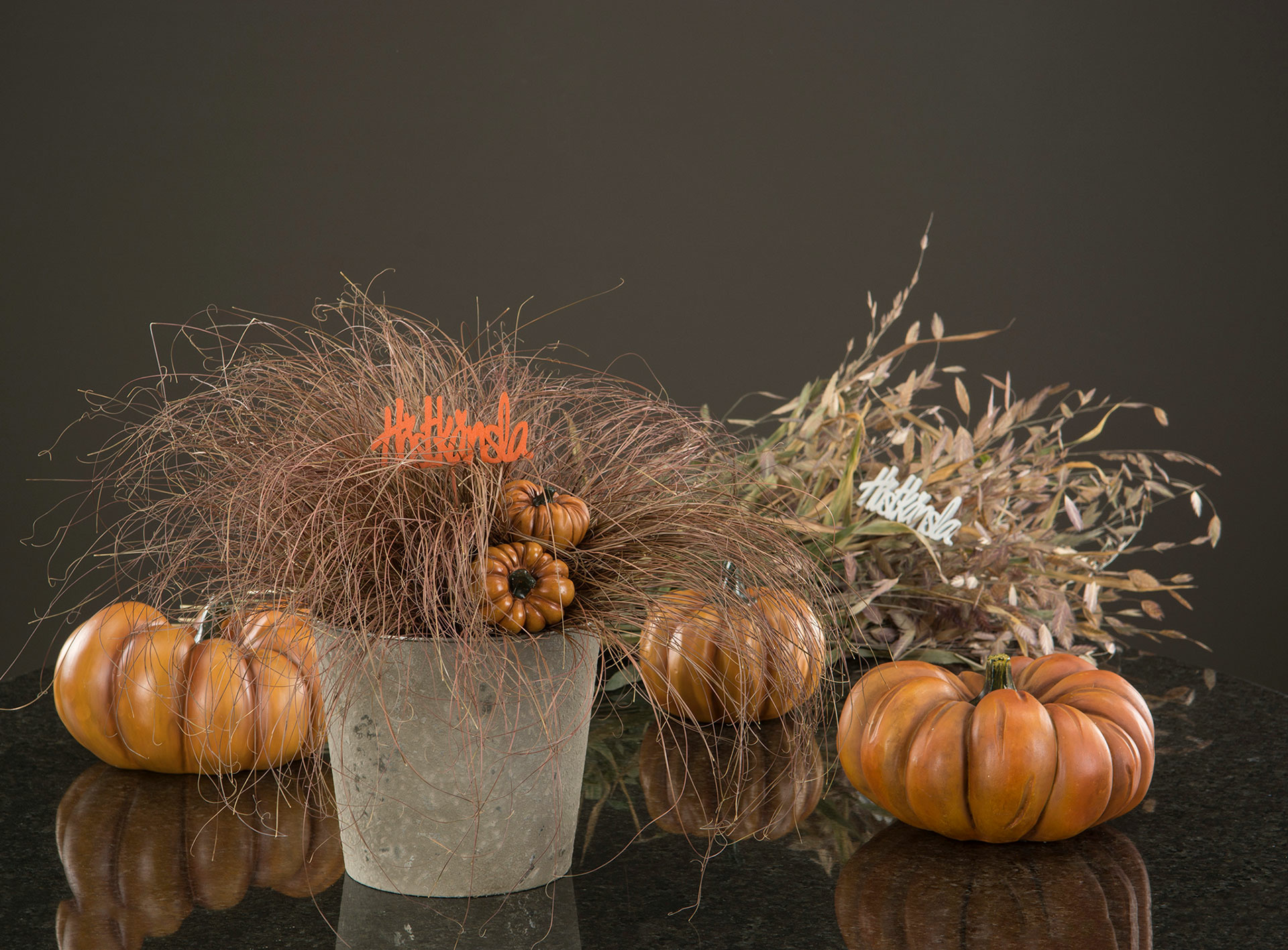Pumpkin - Round - Orange - Poly - 12.5 cm - 4