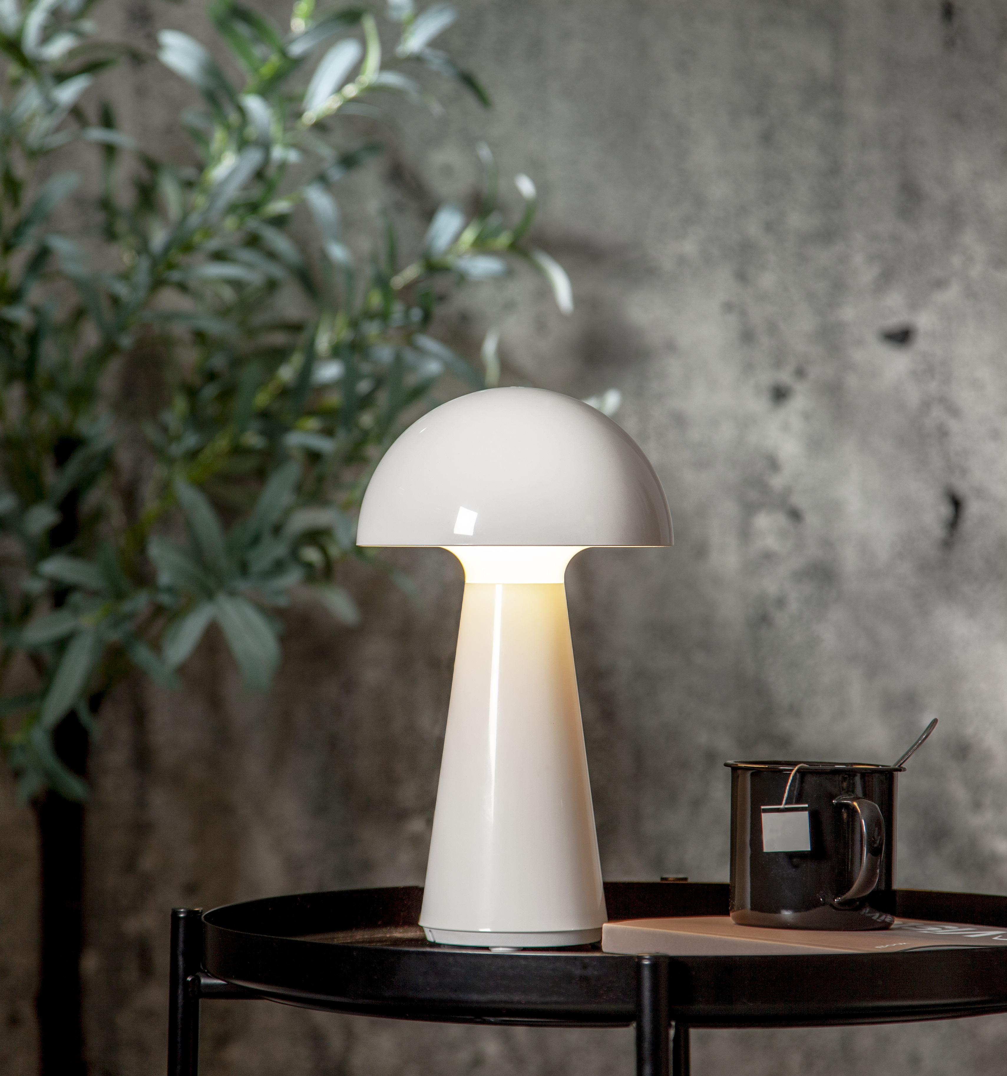 Lampa - Bordslampa -  Svamp - Vit - 8