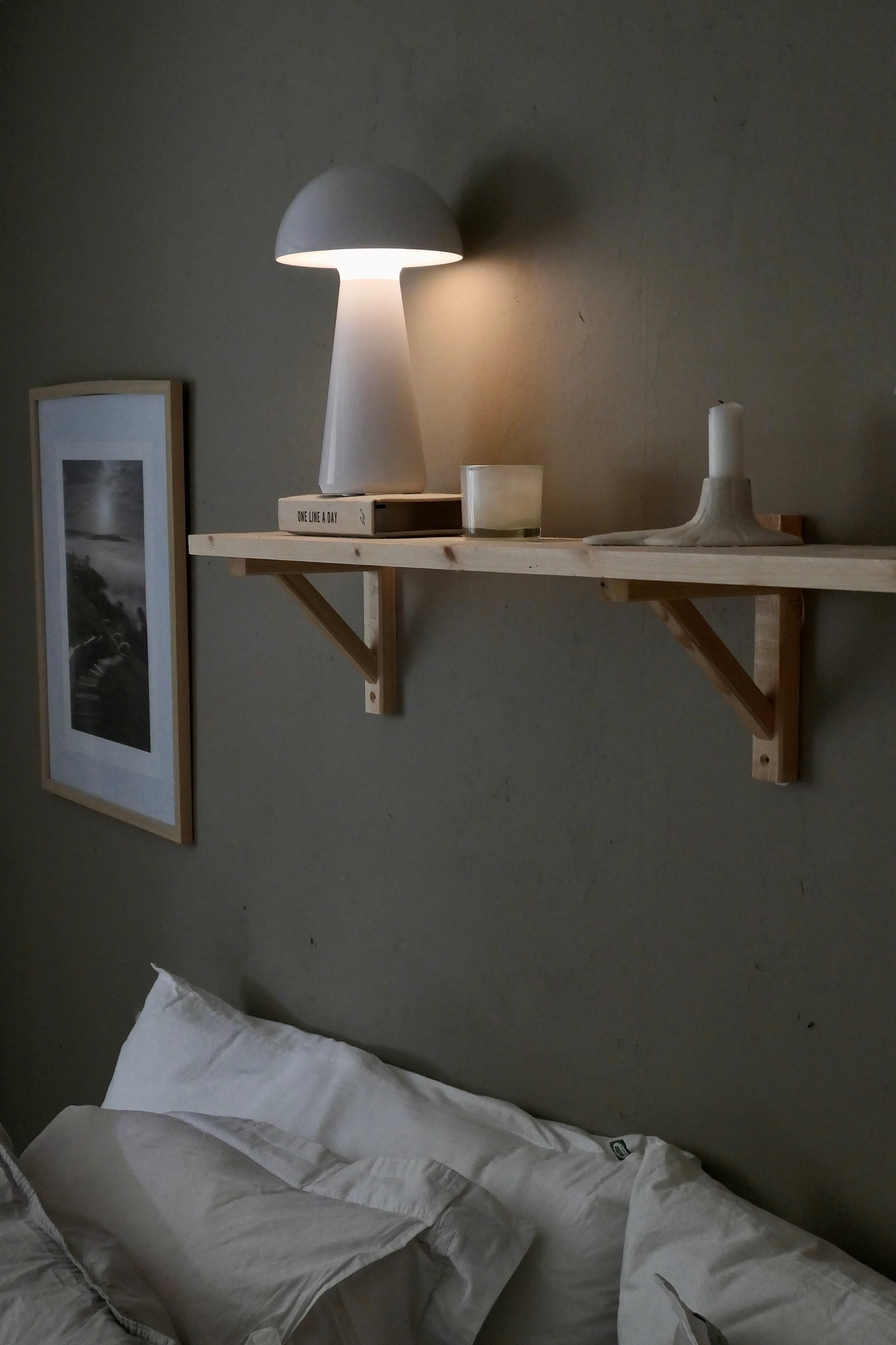 Lampa - Bordslampa -  Svamp - Vit - 4