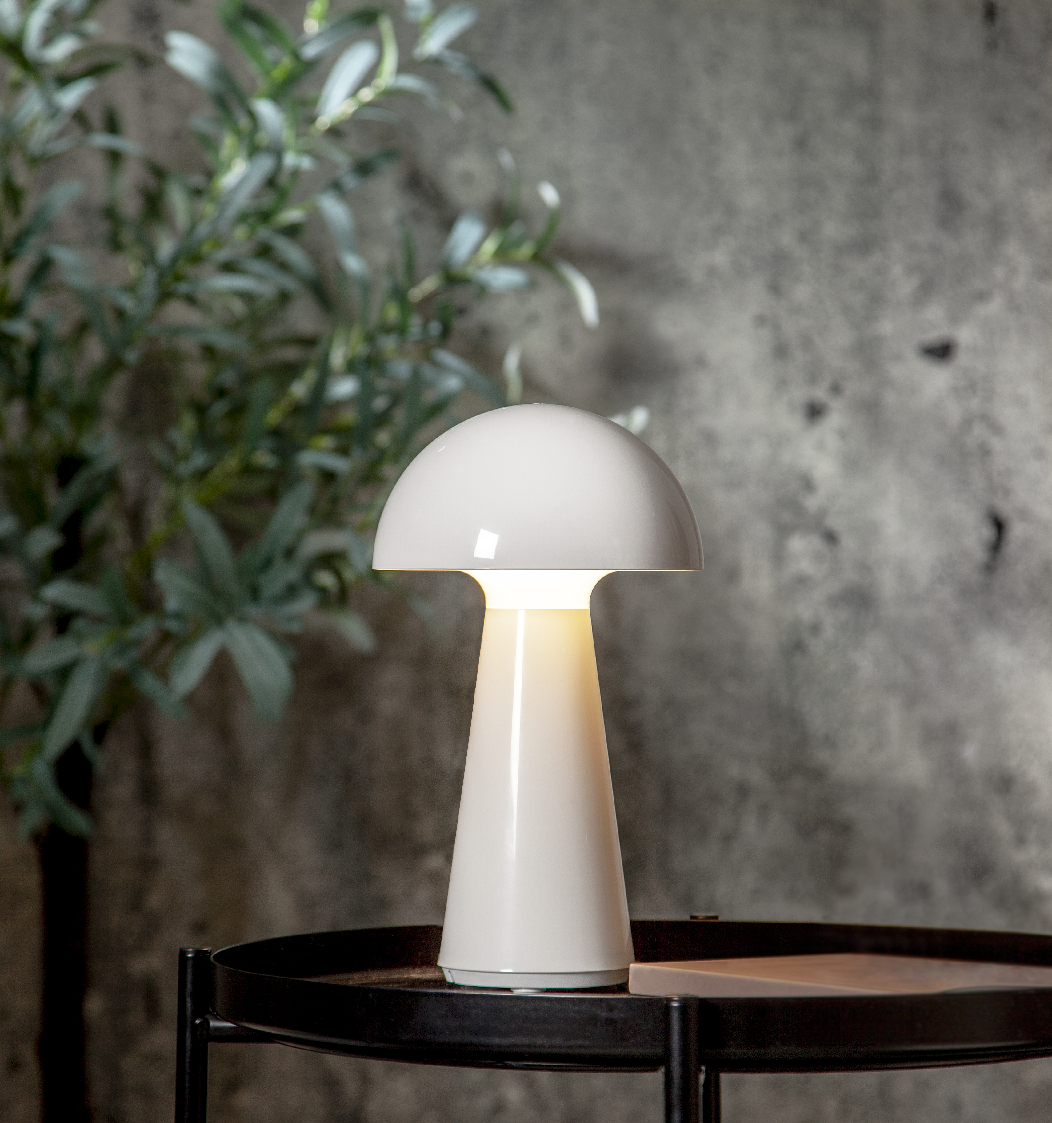 Lampa - Bordslampa -  Svamp - Vit - 10