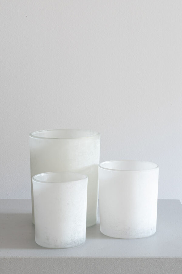 Lantern - Candlestick - Frost - White - 3-pack - 7