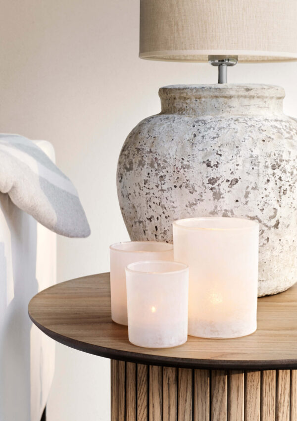 Lantern - Candlestick - Frost - White - 3-pack - 4