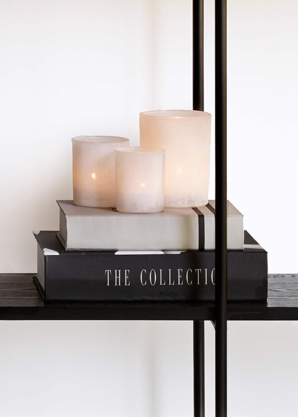 Lantern - Candlestick - Frost - White - 3-pack - 5