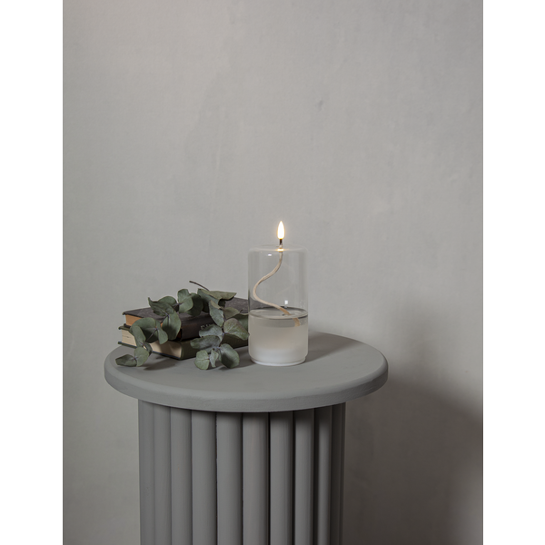 Batteriljus - Lykta - Glas - 17,5x8 cm - 5
