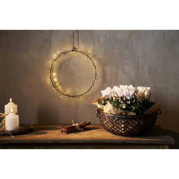 Krans med ljusslinga - Led - 30x30 cm - 2