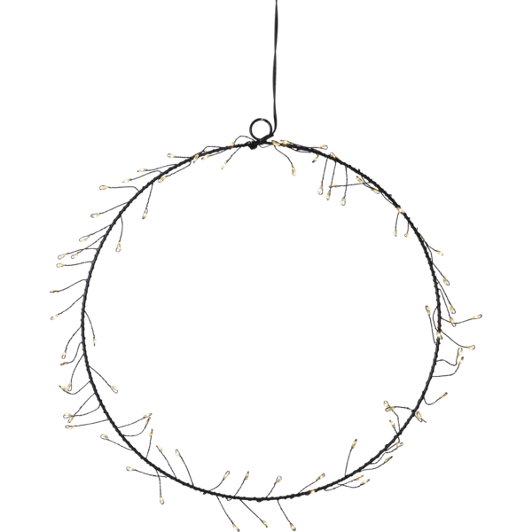 Krans med ljusslinga - Led - 30x30 cm - 6