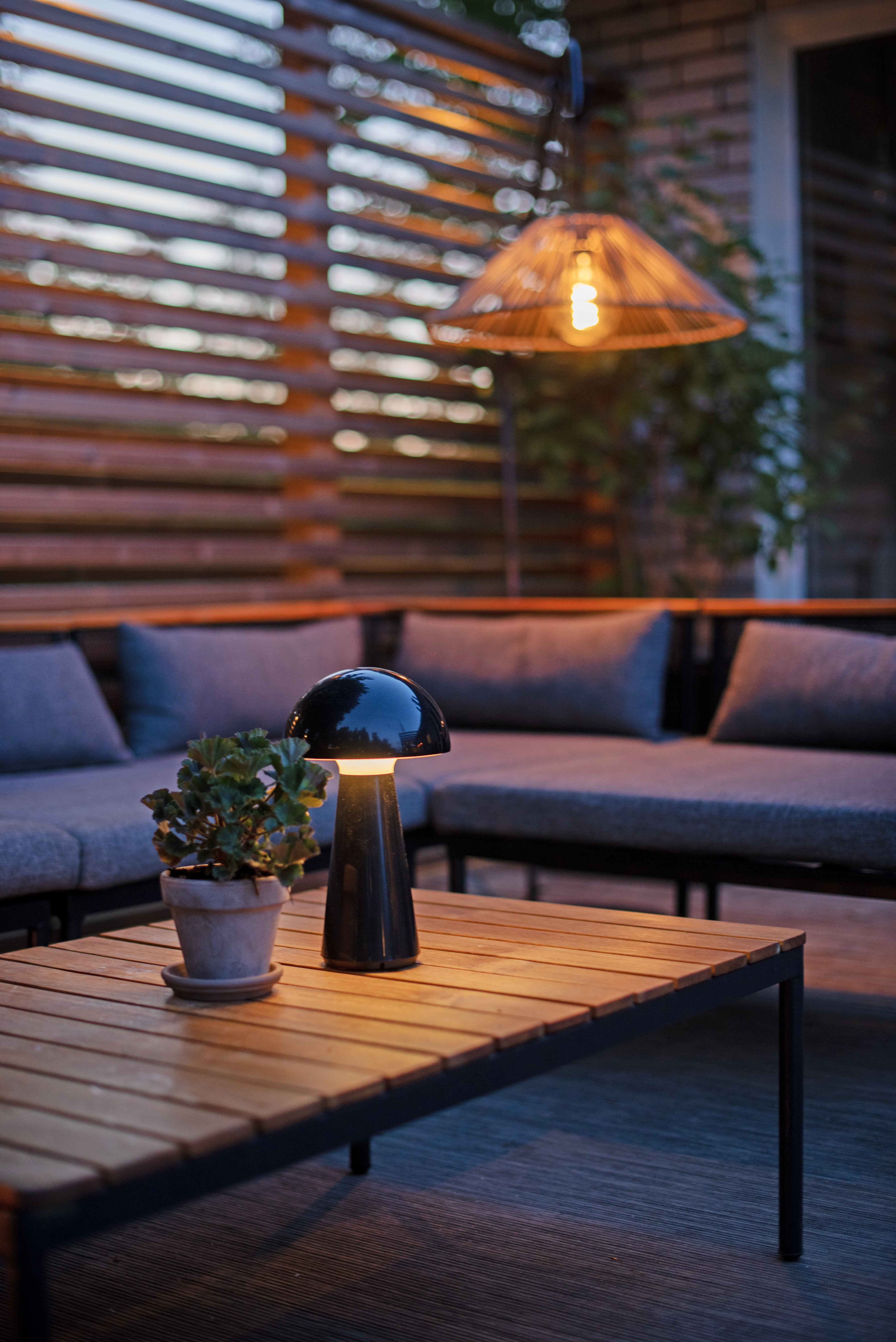 Lampa - Bordslampa -  Svamp - Svart - 2
