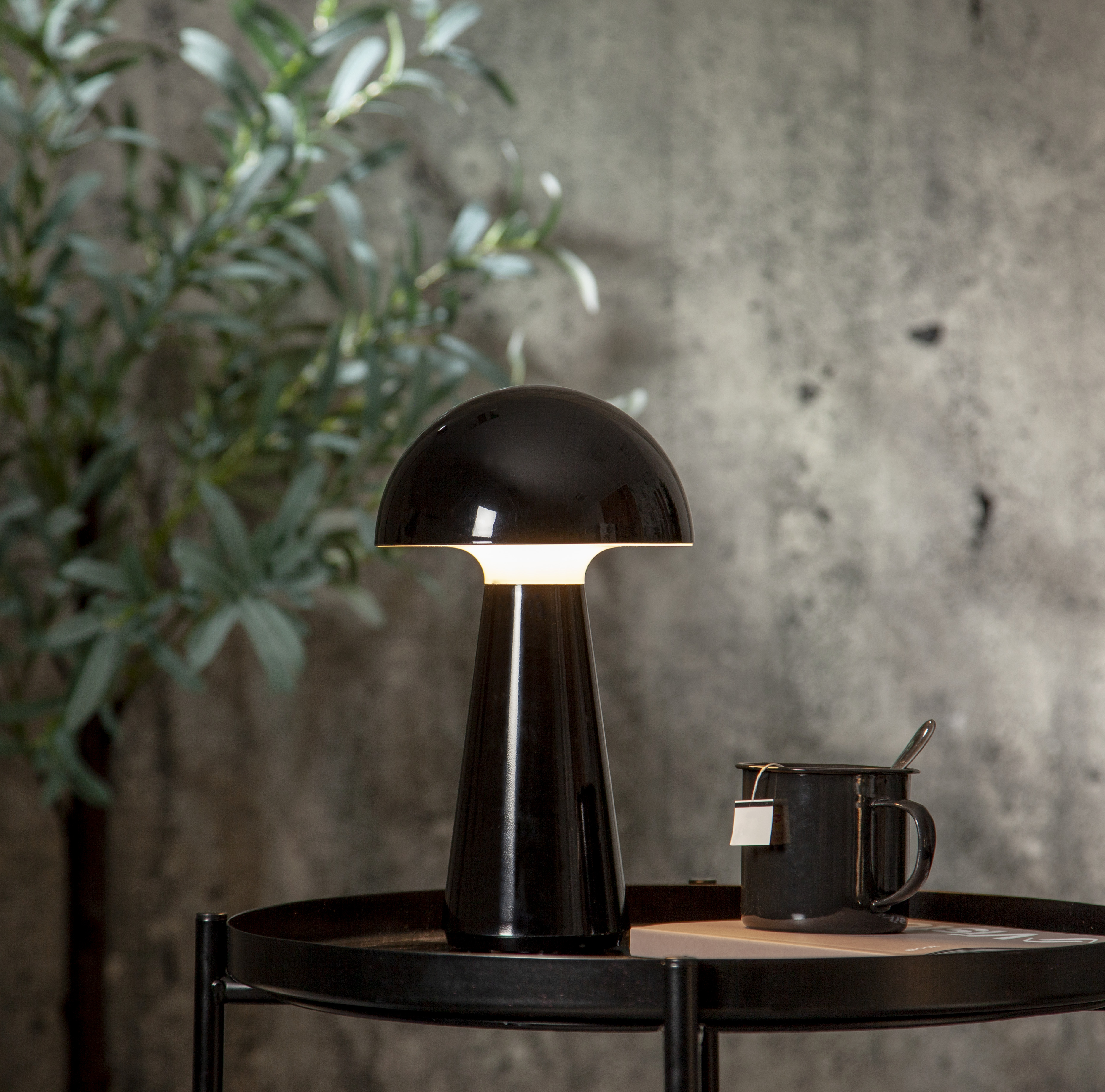 Lampa - Bordslampa -  Svamp - Svart - 9