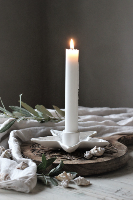 Candlestick - Starfish - White ceramic - 22 cm - 4
