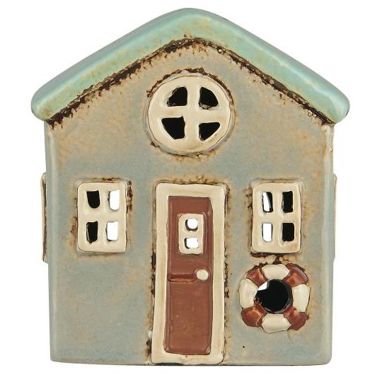 House lantern - Lantern house - Candlestick - Løkken - Grey with mint green roof - 6