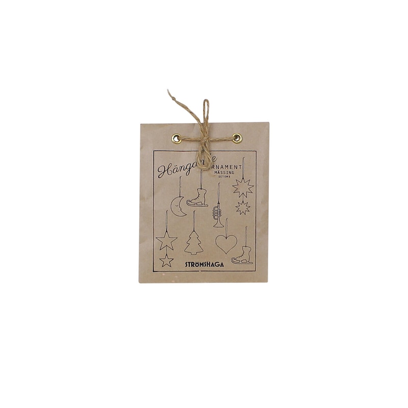 Hanging Ornaments 8-pack - Brass - 7 cm - 4