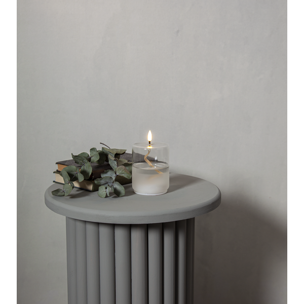 Batteriljus - Lykta - Glas - 13x8 cm - 5