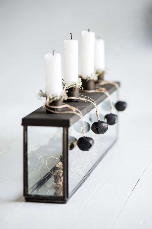 ADVENT CANDLESTICK/CANDLESTICK GLASS BOX - MIRROR - 45 cm - 3