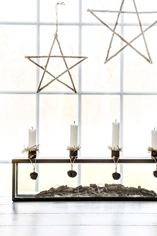 ADVENT CANDLESTICK/CANDLESTICK GLASS BOX - MIRROR - 45 cm - 4
