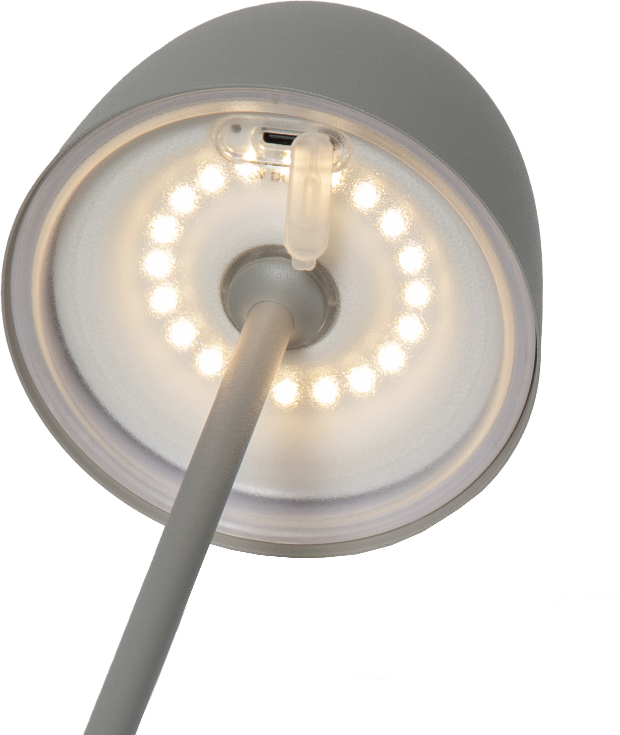 Lampa - Bordslampa - Uppladdningsbar - Dimmer - Greige - 34,5x11 cm - 4