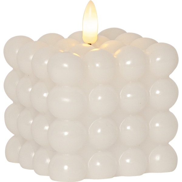 Batteriljus med timer  - Led - Blockljus - Vit - Dot - 5
