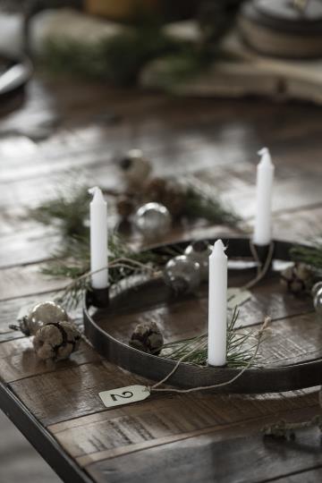 Adventssiffror 1-4 - Etikett - Metall - 3,5x2,5 cm - 9