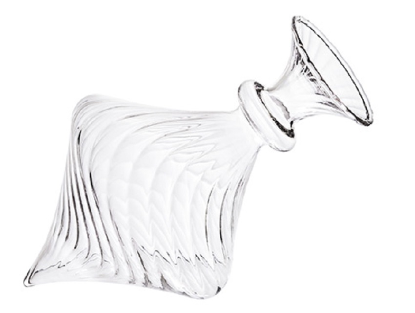 FLAT VASE GLASS VASE OLIVIA STRIPE - 12