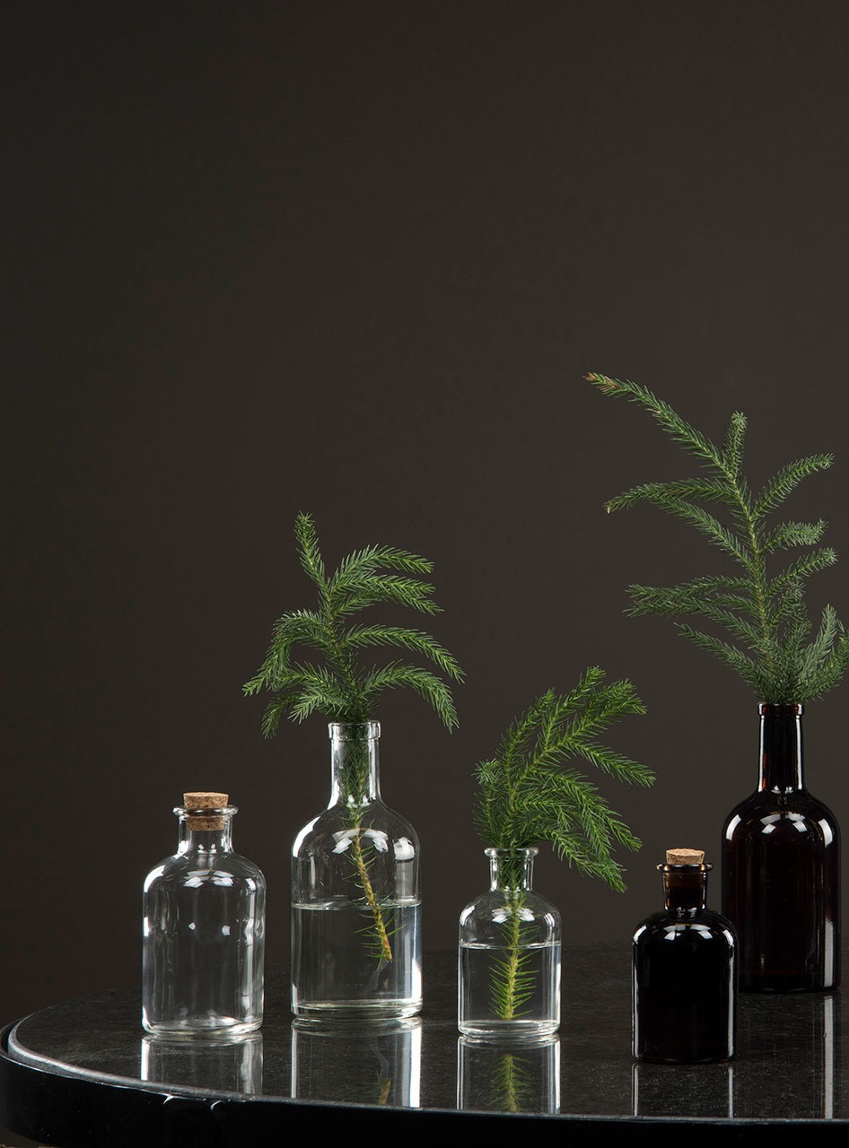 Glass bottle with cork - Bottle - Clear - Small - 4