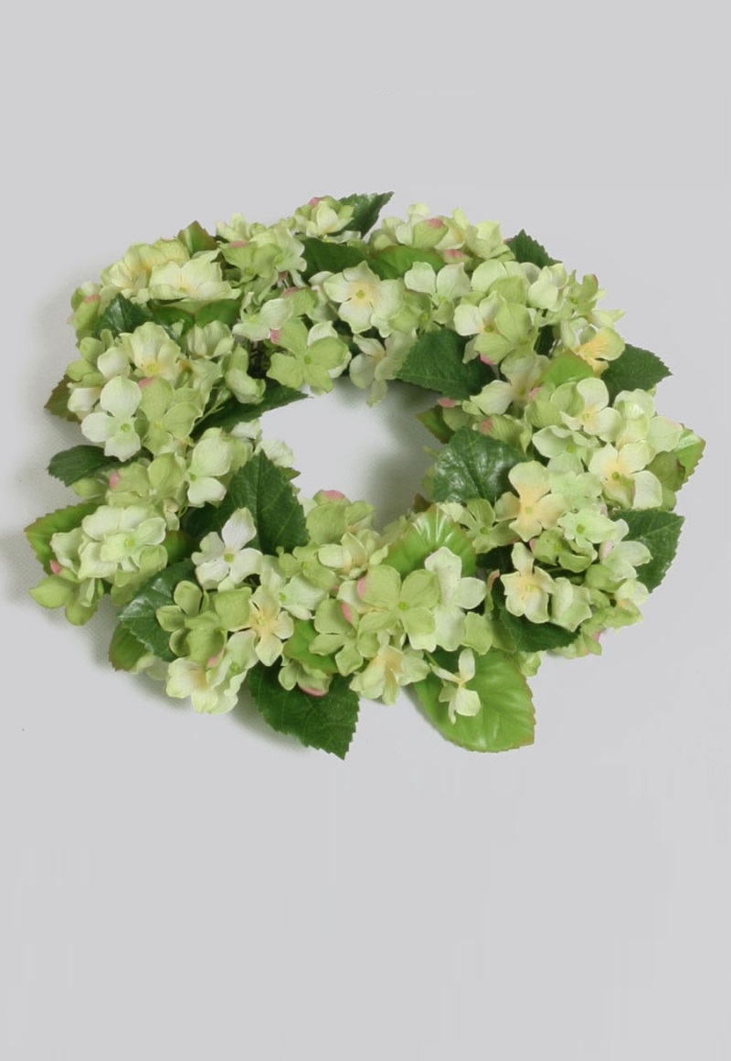 Krans - Hortensia - Grön - Blomkrans - Ø 30 cm - 2
