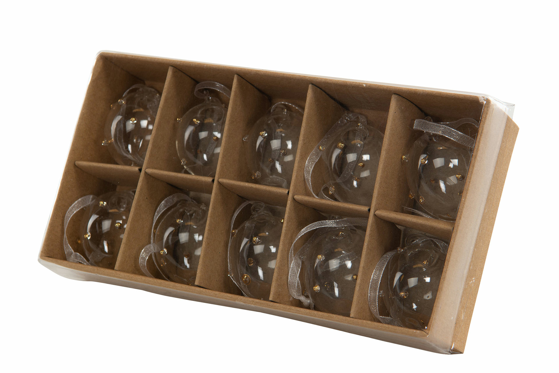 Glasägg Klar Dot 3x4 cm 10-pack - 4