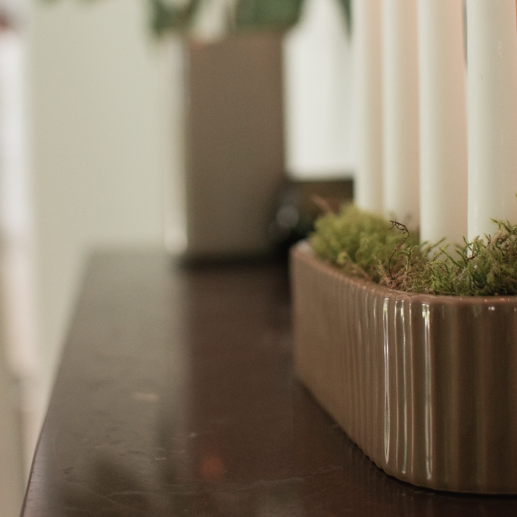 Adventsljusstake Ljusstake - Stripe Candle Holder - Sandy Nougat - DBKD - 4
