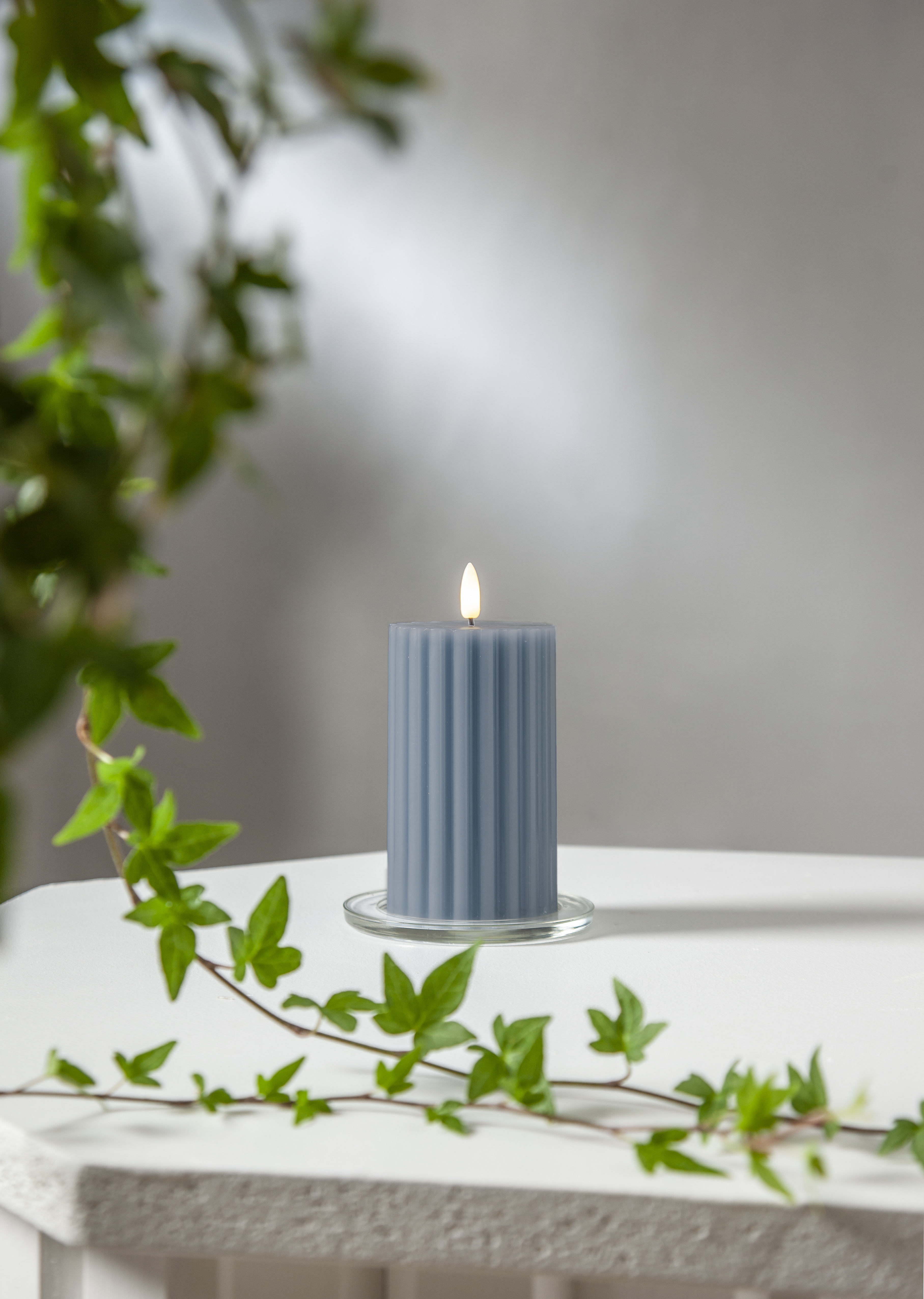 LED Blockljus Batteridriven Stripe Blå 15 cm - 10