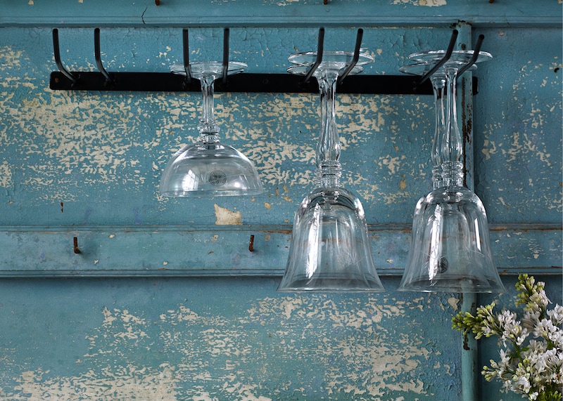 Glass hanger 4 rows - Black - 2