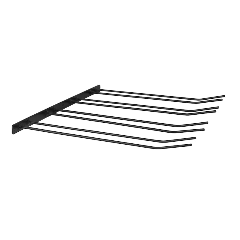 Glass hanger 4 rows - Black - 5