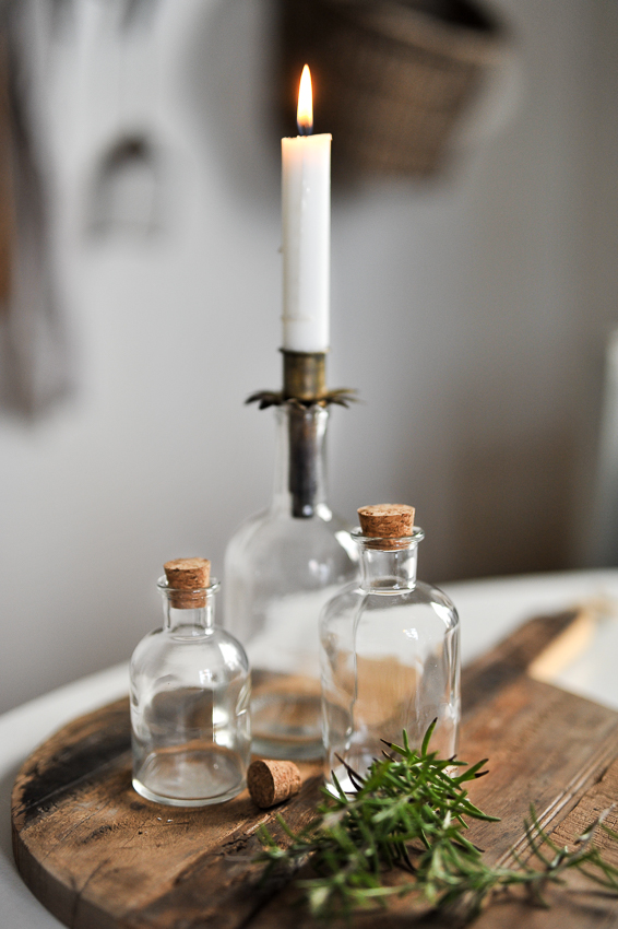 Glass bottle with cork - Bottle - Clear - Large - 11