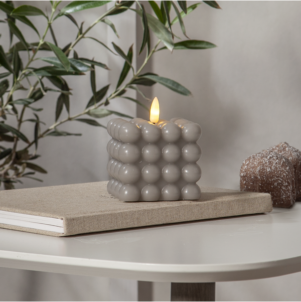 Battery light with timer - LED - Block light - Grey - Dot - 2