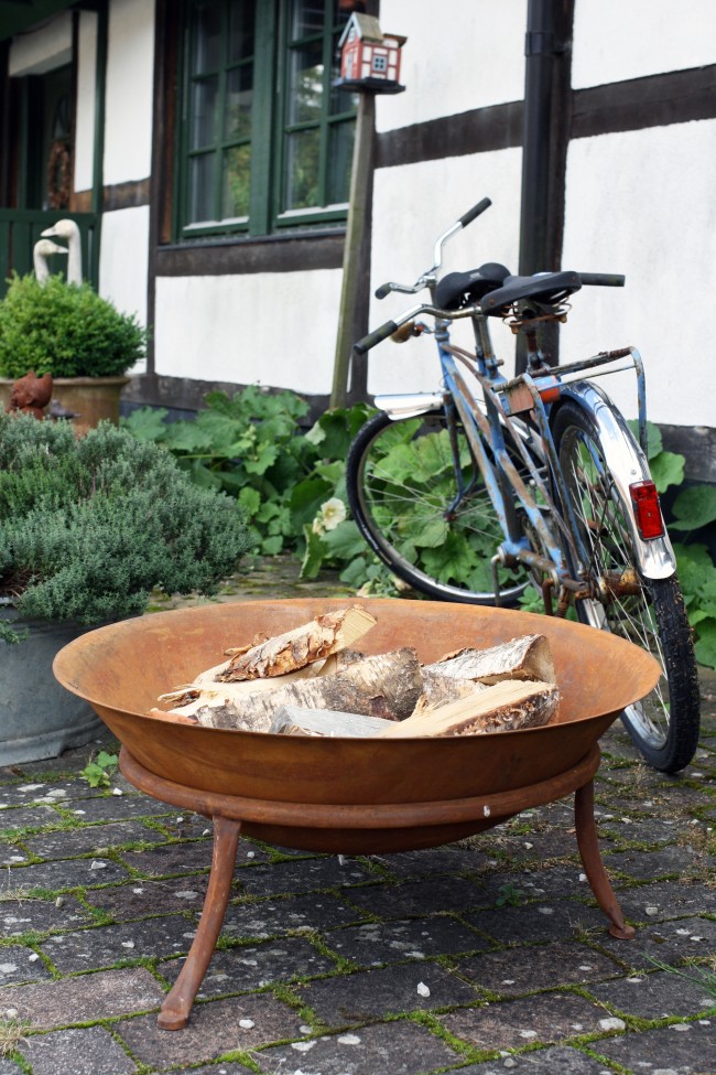 FIRE PIT / FIRE BASKET / FIRE BOWL METAL RUST Ø 47 CM - 5