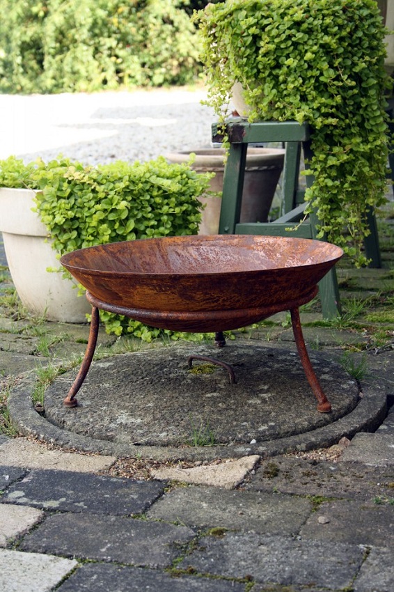 FIRE PIT / FIRE BASKET / FIRE BOWL METAL RUST Ø 47 CM - 3