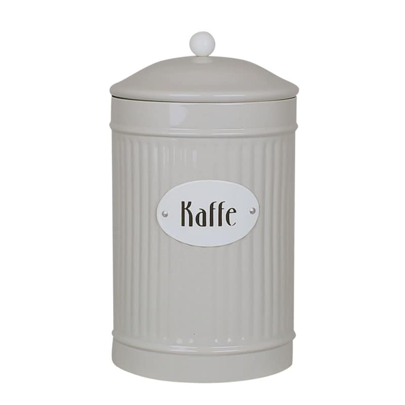 Plåtburk med lock för kaffe - Beige - 3