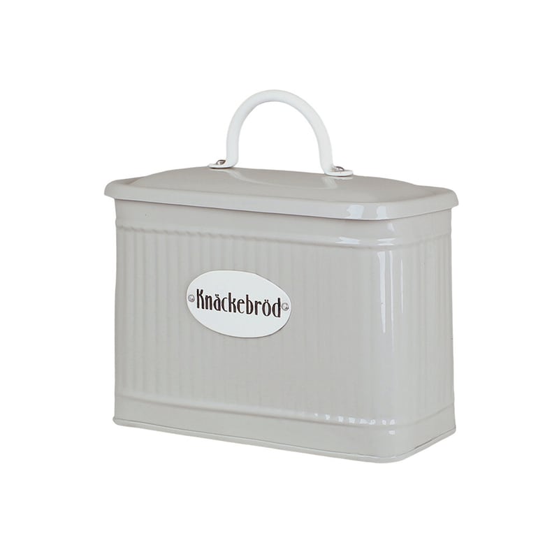 Tin with lid for crispbread - Beige - 6