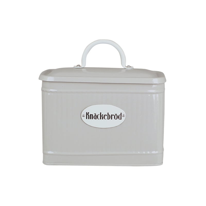 Tin with lid for crispbread - Beige - 4