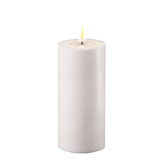 Deluxe Homeart - Utomhus Blockljus - Vit - 7,5x15 cm - 18