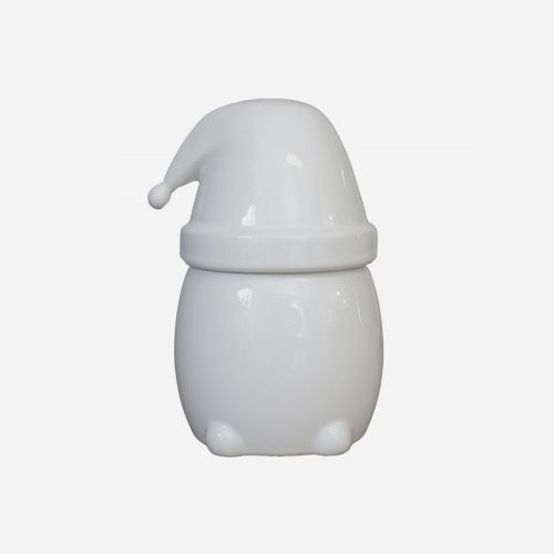 Tomte Skål - Eating Santa - Small - Shiny White - DBKD - 2