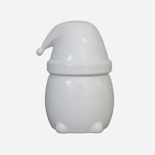 Tomte Skål - Eating Santa - Large - Shiny White - DBKD - 4
