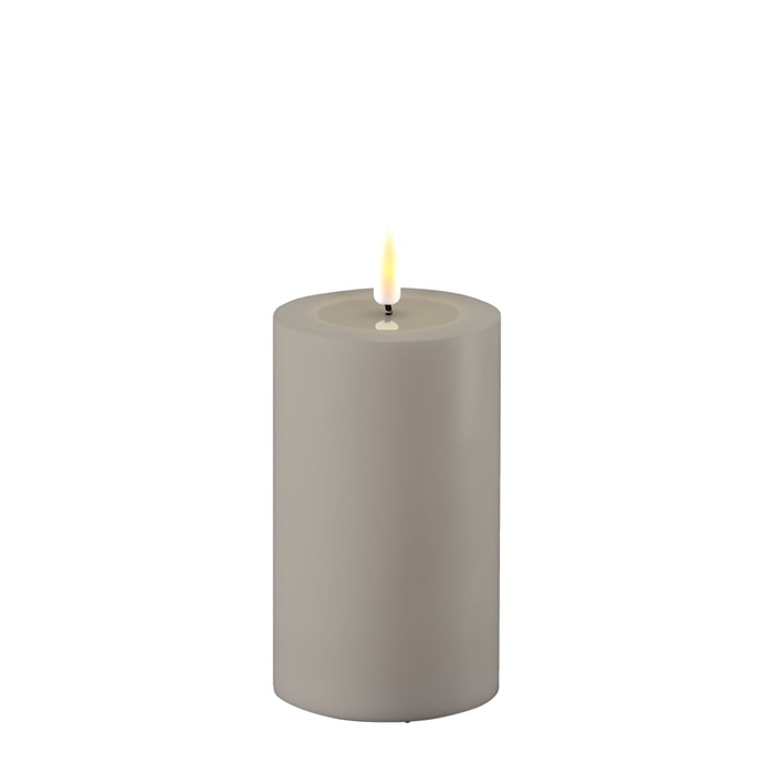 Deluxe Homeart - Utomhus Blockljus - Grå - 7,5x12,5 cm - 10
