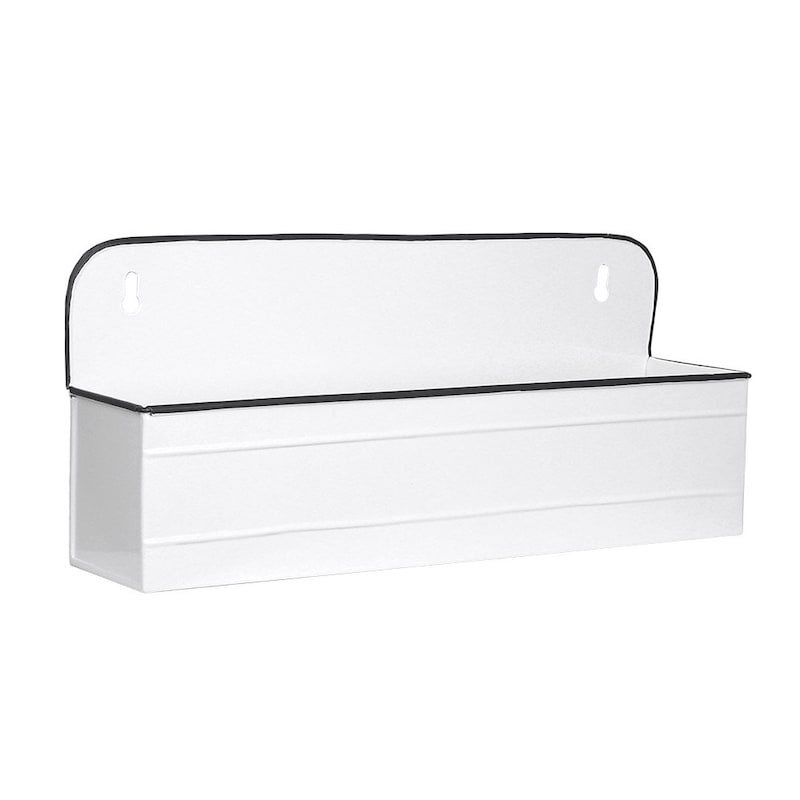 Wall box - Box - White Enamel - Oblong - 35 cm - 4
