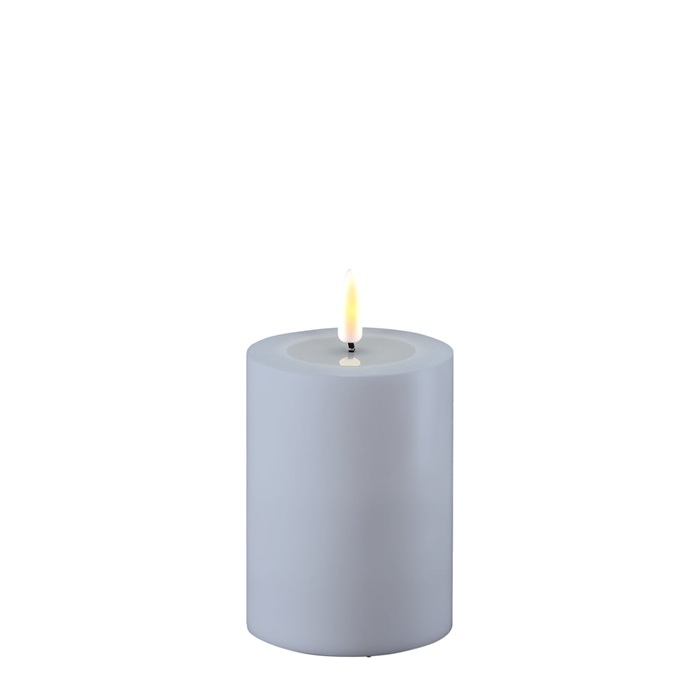 Deluxe Homeart - Utomhus Blockljus - Dust Blue - 7,5x12,5 cm - 6